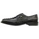 LA Exotics "King Eyes" Black Hornback Crocodile Tail Shoes With Eyes ZV030105